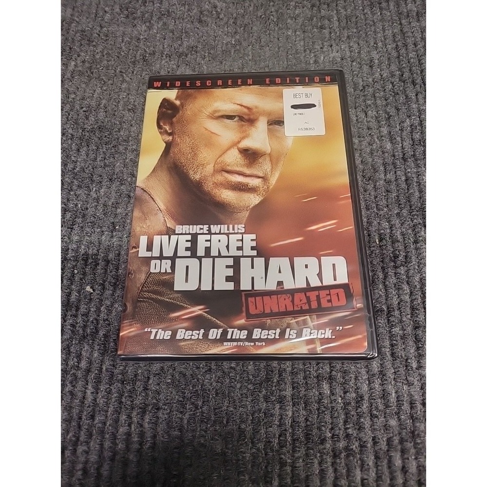 Live Free Or Die Hard DVD Widescreen Unrated Bruce Willis Action Movie Region 1‎
